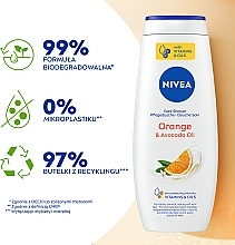 Pielęgnujący żel pod prysznic Pomarańcza i olej z awokado - NIVEA Care & Orange — Zdjęcie N6