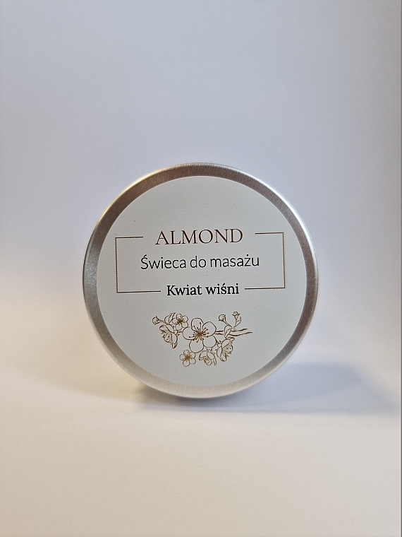 PREZENT! Świeca do masażu Kwiat wiśni - Almond Cosmetics Cherry Blossom Massage Candle — Zdjęcie N1