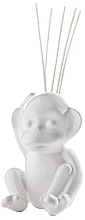 Ceramiczny dyfuzor z patyczkami - Millefiori Milano Lovely Monkey White Ceramic Diffuser 5 Sticks — Zdjęcie N1