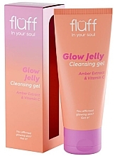 Żel do mycia twarzy z ekstraktem z bursztynu i witaminą C - Fluff Glow Jelly Cleansing Gel — Zdjęcie N1