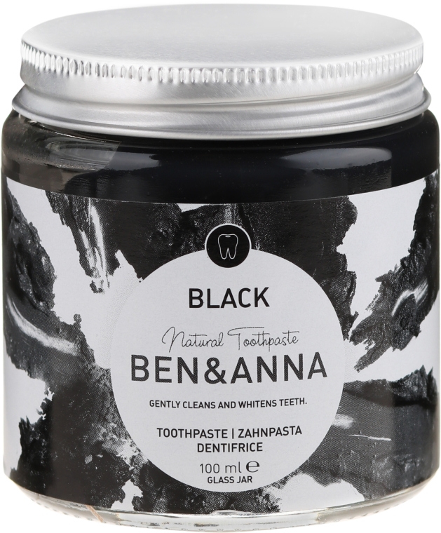 Naturalna czarna pasta do zębów z węglem aktywnym - Ben & Anna Natural Black Toothpaste — Zdjęcie N2