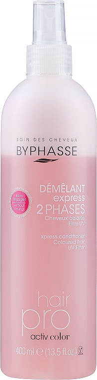 Dwufazowa odżywka w sprayu do włosów farbowanych - Byphasse Express 2 Activ Color — Zdjęcie N1