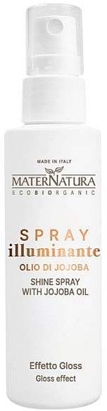 Spray nabłyszczający do włosów z olejkiem jojoba - MaterNatura Shine-Enhancing Spray with Jojoba Oil — Zdjęcie N1