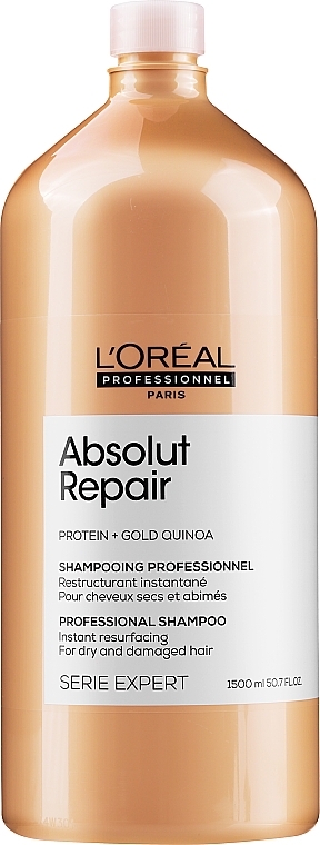 Naprawczy szampon do włosów zniszczonych z komosą i proteinami - L'Oreal Professionnel Serie Expert Absolut Repair Gold Quinoa + Protein Shampoo — Zdjęcie N6