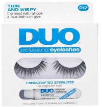 Sztuczne rzęsy z klejem - Duo Lash Kit Professional Eyelashes Style D12 — Zdjęcie N1