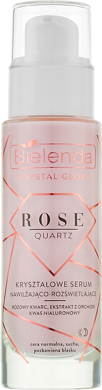 Kryształowe serum nawilżająco-rozświetlające Różowy kwarc - Bielenda Crystal Glow  — Zdjęcie N1