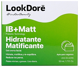 Matujący krem nawilżający w żelu - LookDore IB+Matt Mattifying Moisturizing Gel Cream — Zdjęcie N2