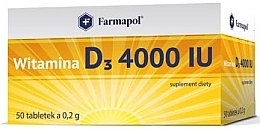 Kup Suplement diety Witamina D3 4000 IU, tabletki - Farmapol