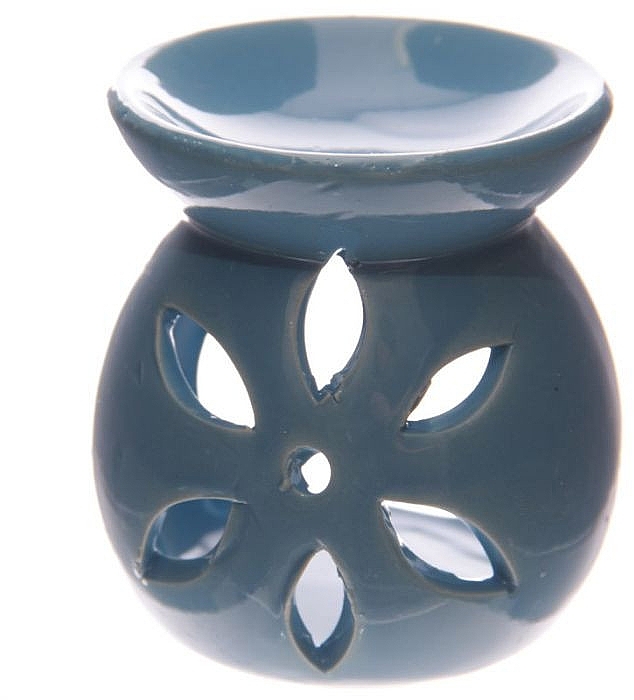 Ceramiczna kominek do wosku Kwiat, niebieski - Home Nature — Zdjęcie N1