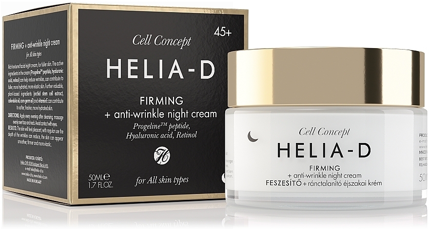 Przeciwzmarszczkowy krem do twarzy na noc, 45+ - Helia-D Cell Concept Cream — Zdjęcie N2