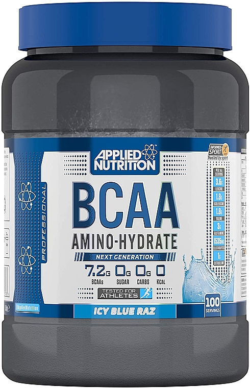 Białko serwatkowe dla sportowców - Applied Nutrition BCAA Amino-Hydrate Icy Blue Raz — Zdjęcie N2