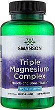 Suplement diety Kompleks magnezu 400 mg, 100 kapsułek - Swanson Triple Magnesium Complex — Zdjęcie N1