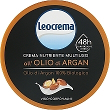 Krem do twarzy, ciała i dłoni z olejkiem arganowym - Leocrema Multipurpose Cream Argan Oil  — Zdjęcie N1