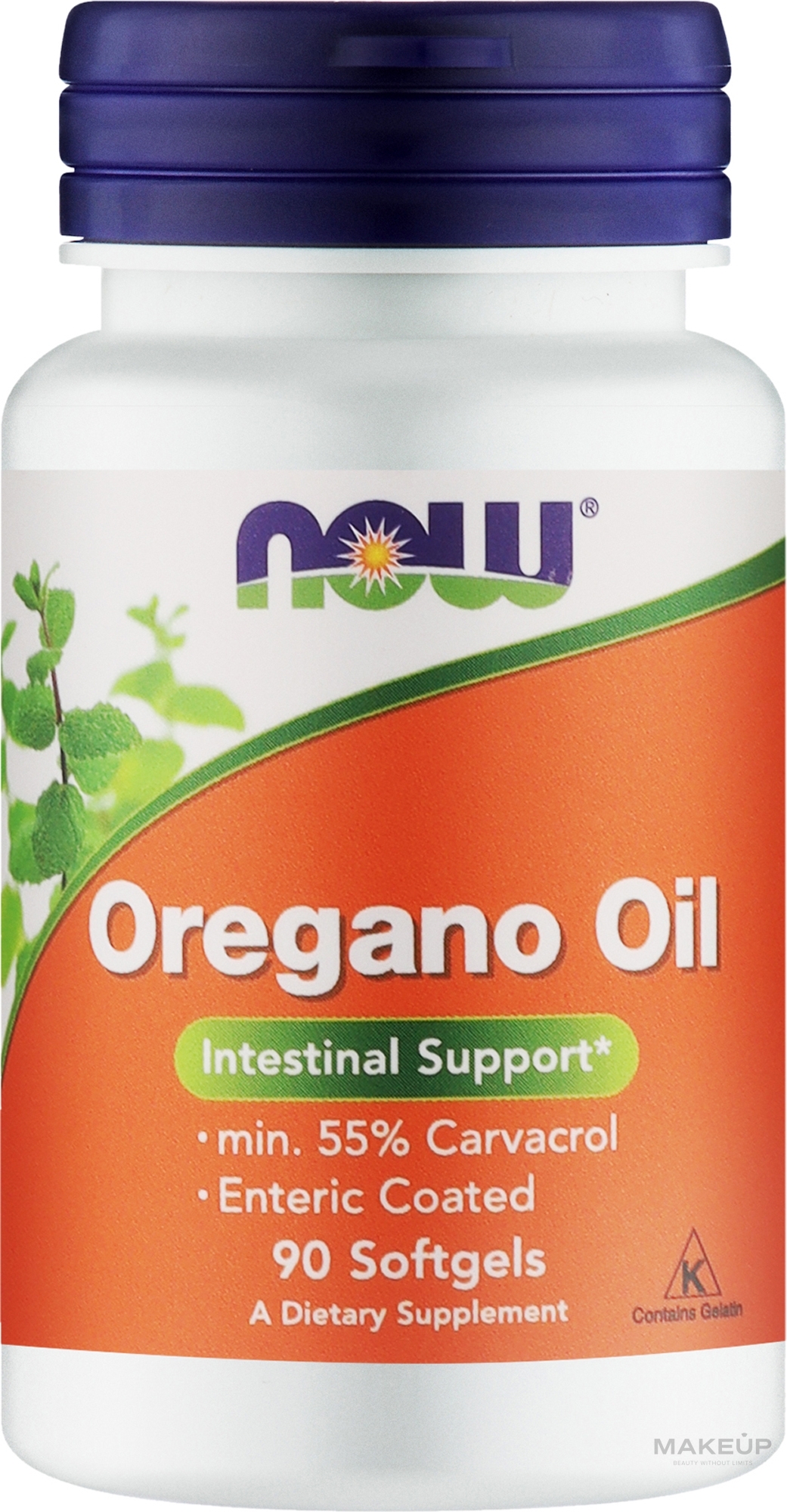 Kapsułki z olejem z oregano - Now Foods Oregano Oil Intestinal Support — Zdjęcie 90 szt.