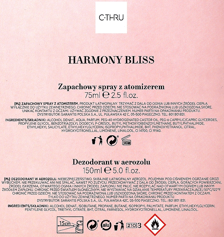 C-Thru Harmony Bliss - Zestaw (b/spray 75 ml + deo 150 ml) — Zdjęcie N3