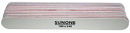 Pilnik do paznokci 180/240, prosty, biały, 10 sztuk - Sunone Nail File — Zdjęcie N3