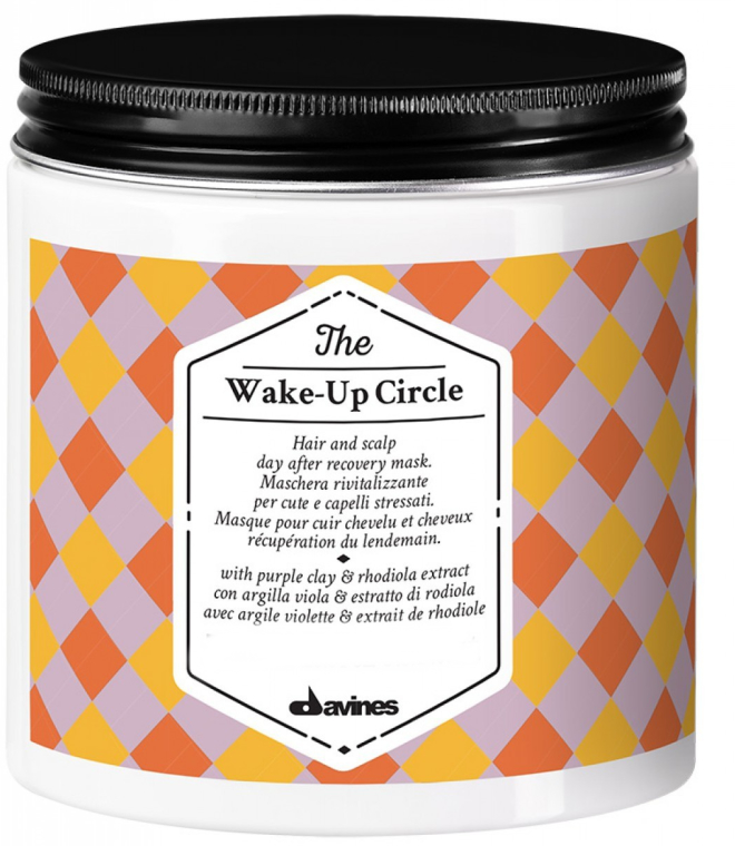Normalizująca maska do włosów i skóry głowy z glinką fioletową i różeńcem - Davines The Circle Chronicles The Wake-Up Circle — Zdjęcie N2