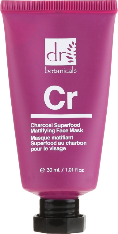 Matująca węglowa maska do twarzy - Dr Botanicals Charcoal Superfood Mattifying Face Mask — Zdjęcie N1