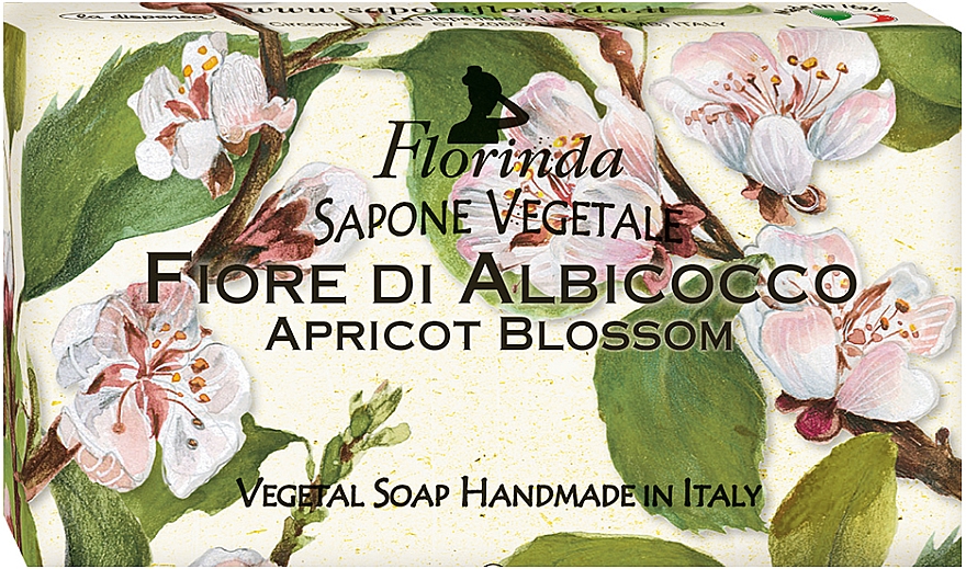 Mydło w kostce Morela - Florinda Sapone Vegetale Apricot Blossom — Zdjęcie N1