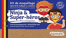 Kup Zestaw do malowania twarzy dla dzieci - Namaki Ninja & Superhero 3-Color Face Painting Kit (f/paint/7,5g + brush/1pc + acc/2pcs)