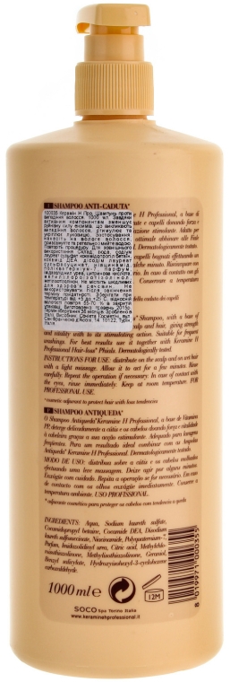 Szampon stymulujący porost włosów - Keramine H Professional Shampoo Anti-Caduta — Zdjęcie N4