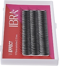 Kępki rzęs Efekt V B 0,10, 14 mm - Ibra 10 Flares Eyelash — Zdjęcie N2