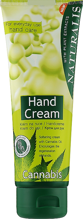 Regeneracyjny krem do rąk z olejem konopnym - Naturalis Hand Cream Cannabis — Zdjęcie N1