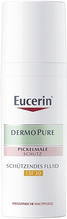 Krem-fluid ochronny do skóry skłonnej do trądziku SPF 30 - Eucerin DermoPure Oil Control Protective Fluid SPF30 — Zdjęcie N1
