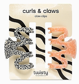 Zestaw spinek do włosów, 2 szt. - Twisty Curls & Claws Set A — Zdjęcie N1