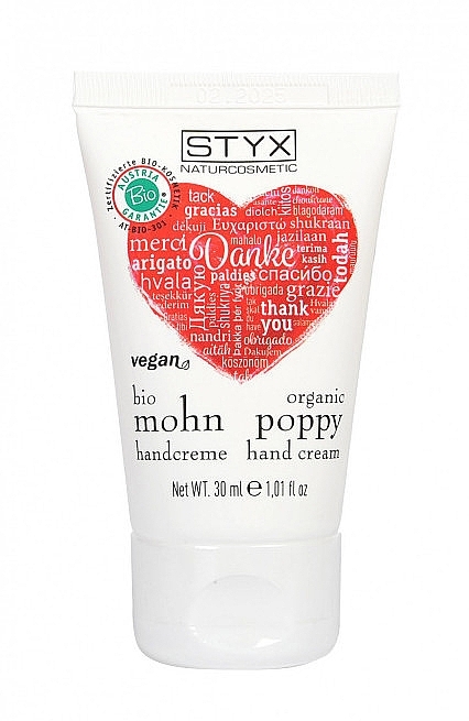 Krem do rąk z makiem - Styx Naturcosmetic Poppy Hand Cream Heart And Thank You Edition — Zdjęcie N1