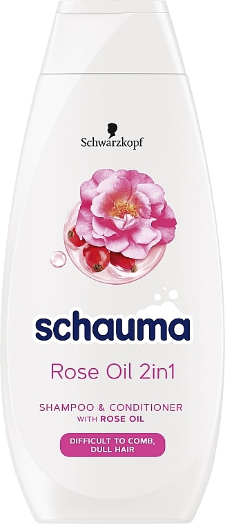 Szampon-odżywka 2 w 1 - Schauma Silk Comb Shampoo&Conditioner Rose Oil  — Zdjęcie N1
