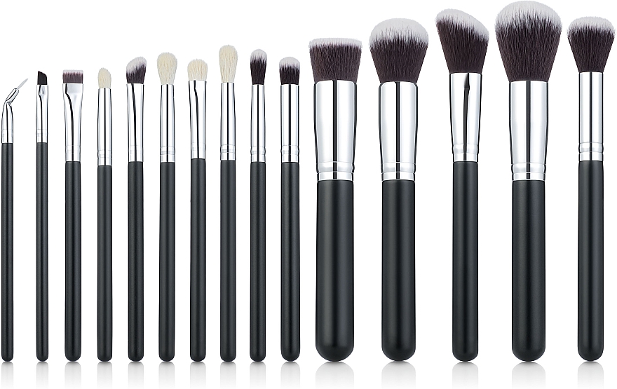 Zestaw pędzli do makijażu, 15 szt., w kosmetyczce - Aise Line Makeup Brush Set — Zdjęcie N2