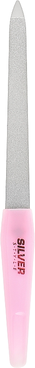 Szafirowy pilnik do paznokci, 15,3 cm, różowy - Silver Style — Zdjęcie N1