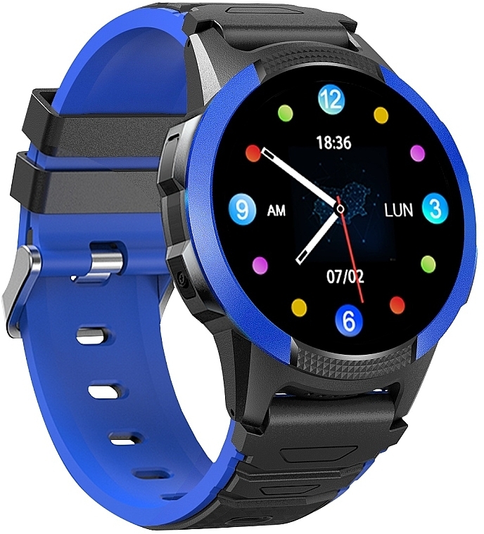 Inteligentny zegarek dla dzieci, niebieski - Garett Smartwatch Kids Focus 4G RT — Zdjęcie N3