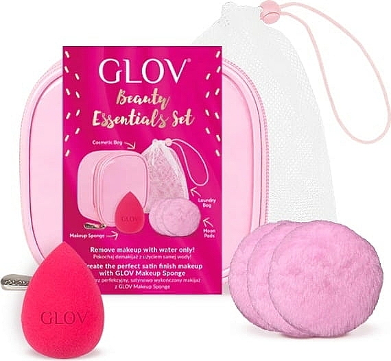 Zestaw - Glov Beauty Essentials Set (sponge/1pcs + pads/3pcs + bag) — Zdjęcie N1