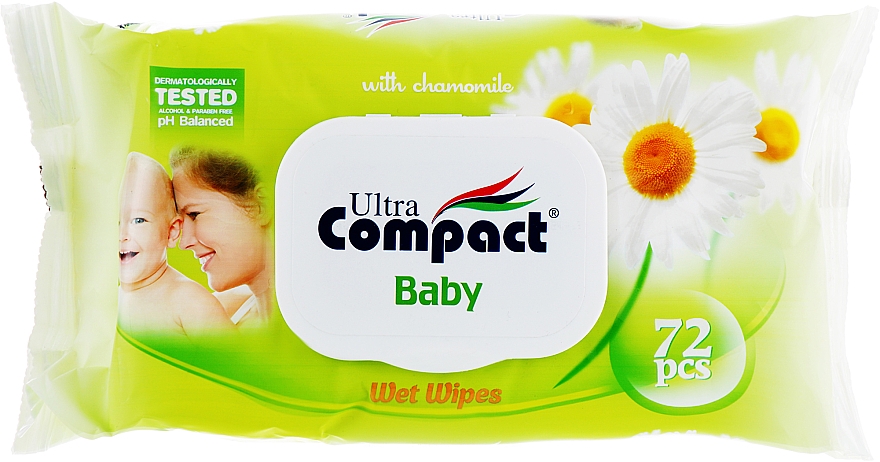 Rumiankowe chusteczki dla niemowląt z klapką - Ultra Compact Baby Wipes Camomile — Zdjęcie N1