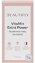 Witaminy, 30 kapsułek - Beautifly Suplement Diety Vitamin Extra Power — Zdjęcie N1