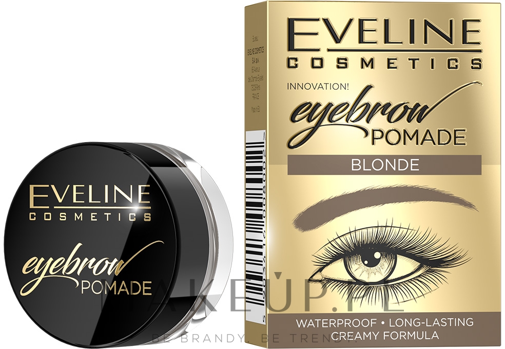 Wodoodporna pomada do brwi - Eveline Cosmetics Eyebrow Pomade — Zdjęcie Blonde