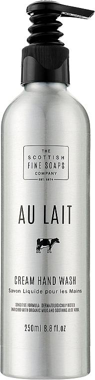 Mydło w płynie - Scottish Fine Soaps Au Lait Cream Hand Wash (aluminium bottle) — Zdjęcie N1