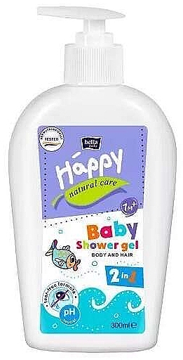 Żel dla niemowląt do mycia ciała i włosów - Bella Baby Happy Natural Care Baby Shower Gel Body & Hair 2in1 — Zdjęcie N1