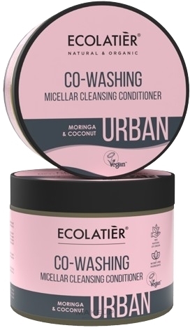 Micelarna odżywka oczyszczająca do włosów Moringa i kokos - Ecolatier Urban Micellar Cleansing Conditioner — Zdjęcie 380 ml