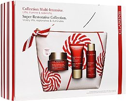 Kup Zestaw - Clarins Super Restorative Christmas Set (cr/50ml + cr/15ml + essence/50ml + bag)