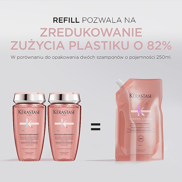 Odżywczy szampon chroniący włosy farbowane, wrażliwe i zniszczone - Kerastase Chroma Absolu Bain Chroma Respect (uzupełnienie) — Zdjęcie N7