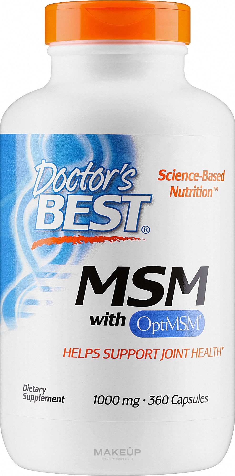 Suplement diety MSM z OptiMSM w kapsułkach, 1000 mg - Doctor's Best — Zdjęcie 360 szt.