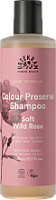 Szampon chroniący kolor do włosów farbowanych - Urtekram Soft Wild Rose Shampoo — Zdjęcie N1