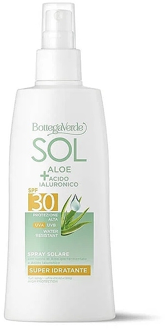 Spray do ciała z filtrem przeciwsłonecznym - Bottega Verde Sol Aloe + Hyaluronic Acid Sun Spray SPF30 — Zdjęcie N1