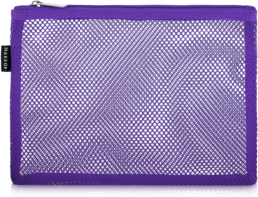 Kosmetyczka podróżna, fioletowa, Violet mesh, 23 x 15 cm - MAKEUP — Zdjęcie N1
