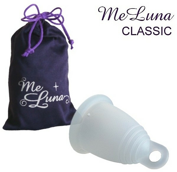 Kubeczek menstruacyjny, rozmiar M, przezroczysty - MeLuna Classic Menstrual Cup Ring — Zdjęcie N1