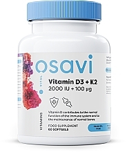 Kup Suplement diety Witamina D3+K2 2000 IU + 100 mcg - Osavi Vitamin D3 + K2 