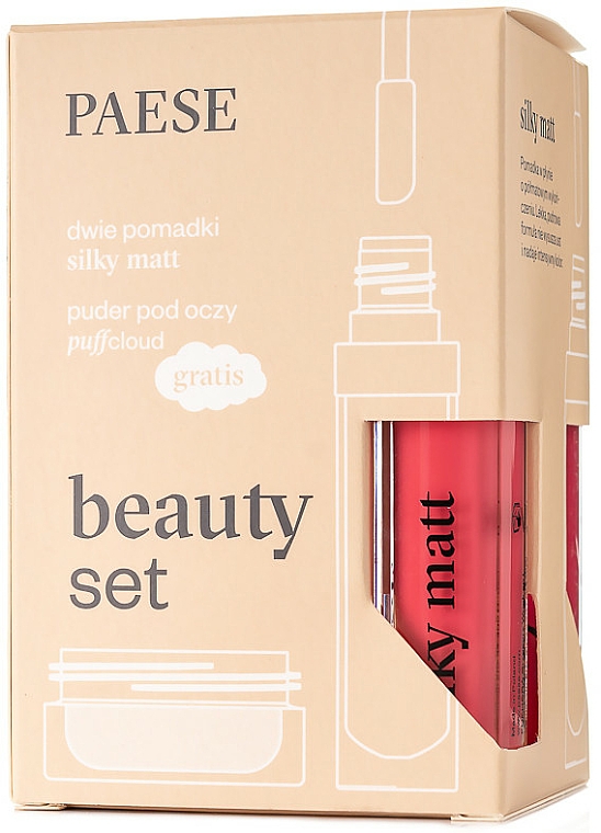 Zestaw do makijażu - Paese Beauty Set (lipstick/2x6ml + eye/powder/5.3g)